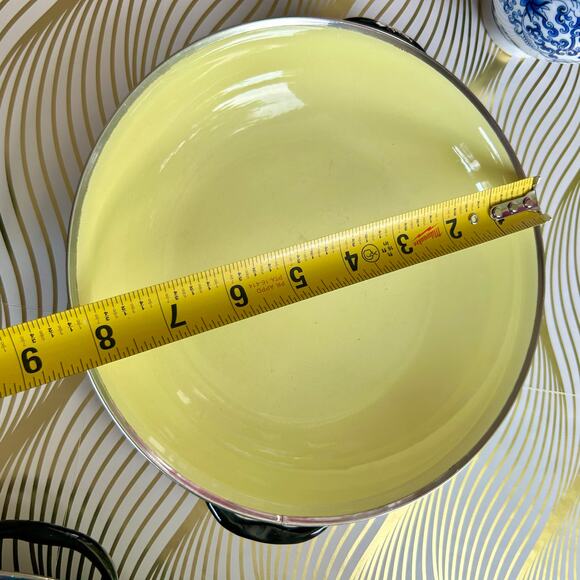 Vintage Mid Century Modern Emo Celje Double Handled Enamel Sauté Pans Set of 3 - Picture 15 of 16